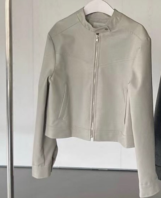 UNSANE韓國直郵㊣女裝新品職業時尚休閑真品熱賣25秋冬夾克皮革UNSANE夾克