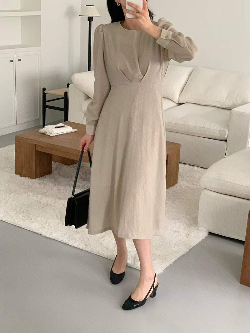 ON-NI-언니-T東大門㊣直郵女裝新品職業25秋冬真品連衣裙ON-NI連衣裙