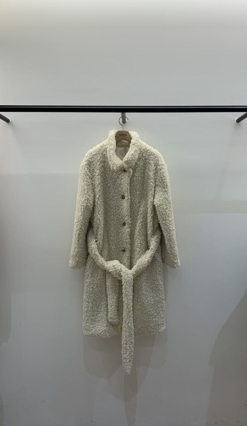 LA CREME韓國直郵㊣女裝新品25秋冬推薦熱賣中長款大衣含腰帶LA CREME中長款大衣