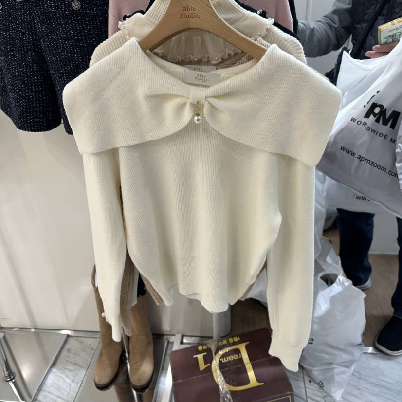 ABLESTUDIO東大門㊣直郵女裝新品休閑時尚25秋冬職業針織衫ABLESTUDIO針織衫