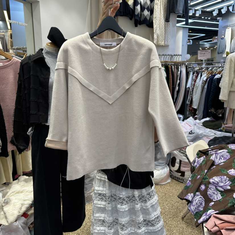 HAPPYBERRY東大門㊣實拍女裝新品休閑25秋冬職業衛衣不含項鏈HAPPYBERRY衛衣