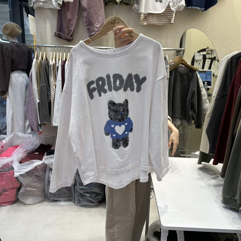 REPLAY韓國代購㊣女裝新款真品熱賣休閑25秋冬時尚職業長袖T恤REPLAY長袖T恤