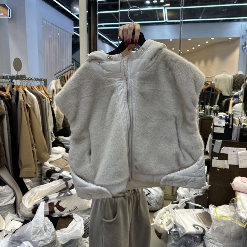 SANS東大門㊣直郵女士新品人氣熱賣休閑職業真品馬甲毛皮填充SANS馬甲