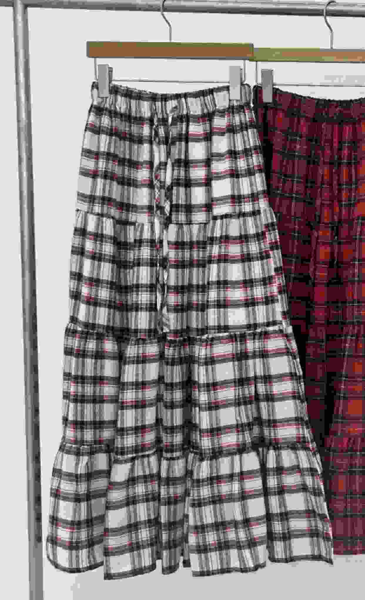 SPARK東大門㊣直郵女士新款時尚人氣休閑熱賣推薦25秋冬長裙格紋SPARK長裙