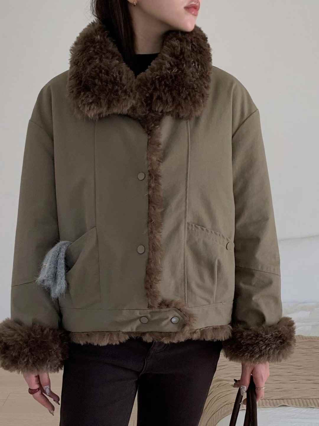 SPARK東大門㊣代購女士新款推薦人氣25秋冬熱賣職業真品夾克SPARK夾克