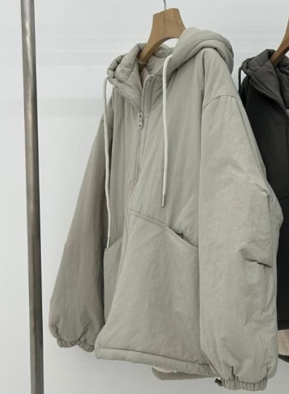 SPARK東大門㊣實拍女裝新款休閑25秋冬熱賣職業夾克抓絨連帽SPARK夾克