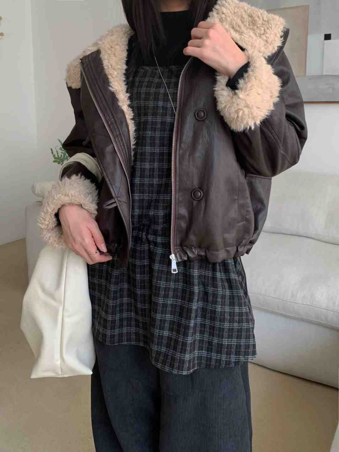 SPARK東大門㊣直郵女士新款真品休閑熱賣時尚25秋冬夾克皮草SPARK夾克