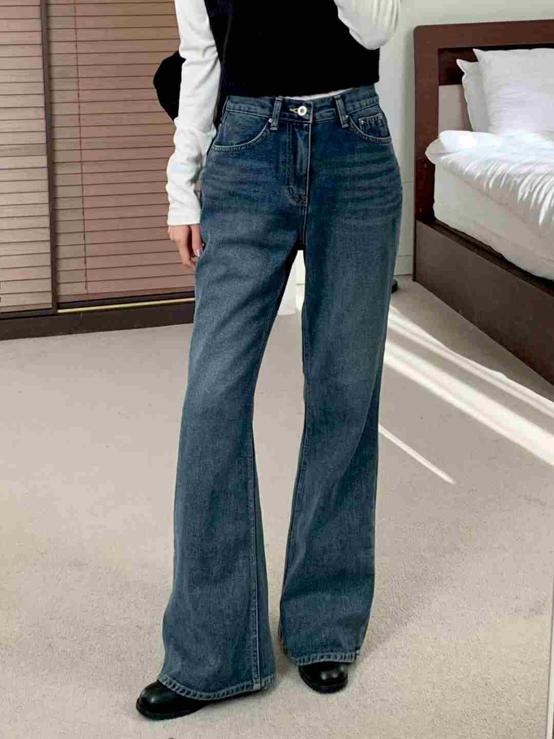 INDIGO-인디고-T韓國直郵㊣女裝新款推薦休閑25秋冬牛仔褲拉絨INDIGO牛仔褲