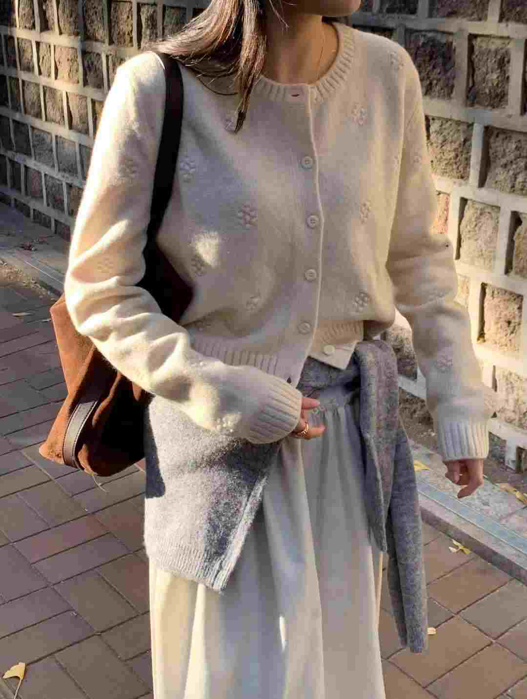 AREING東大門㊣實拍女裝新品熱賣休閑時尚25秋冬針織衫開衫AREING針織衫