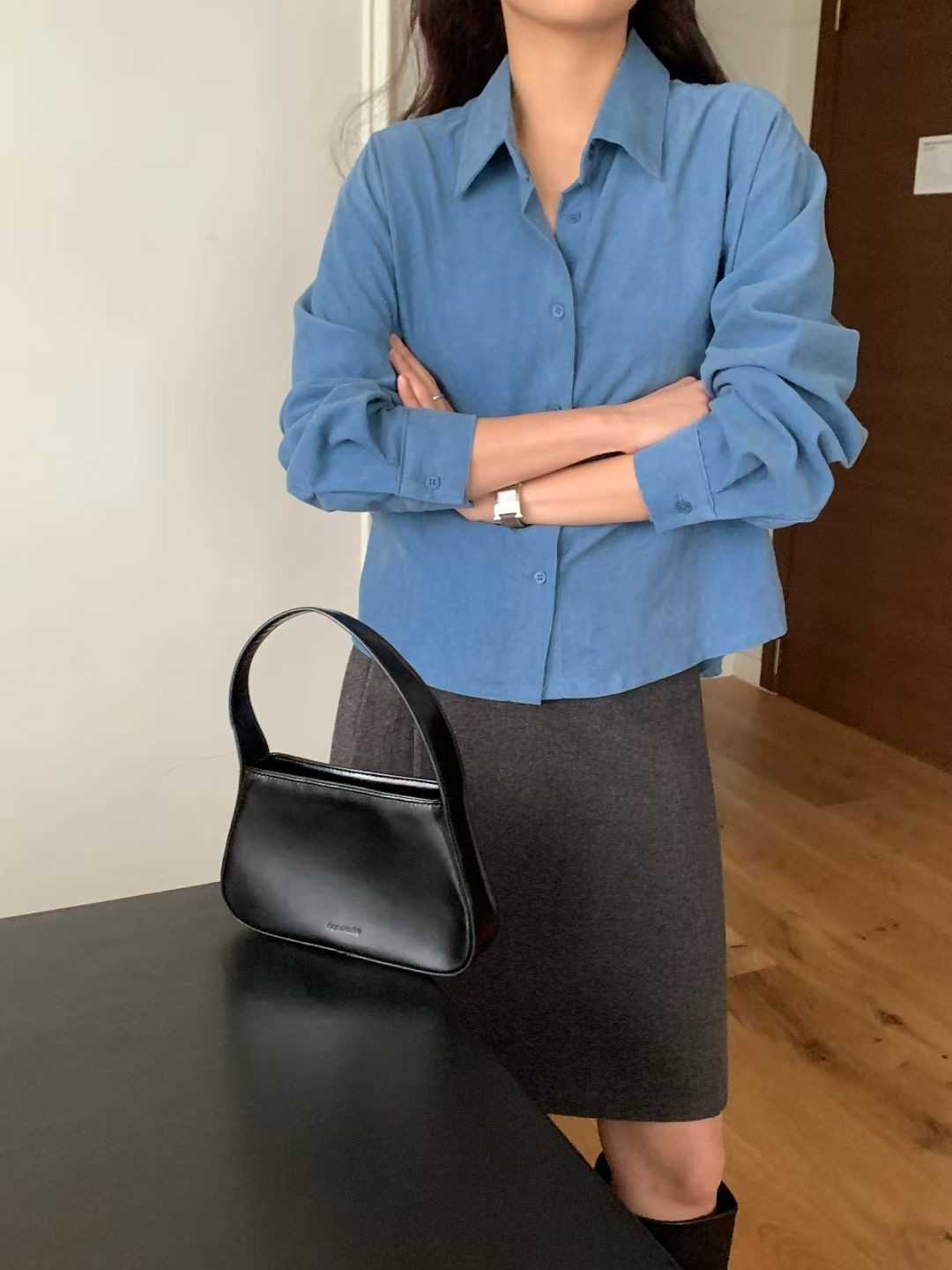 COMMA-콤마-T韓國直郵㊣女士新品真品推薦25秋冬襯衫蕾絲衫COMMA襯衫/蕾絲衫