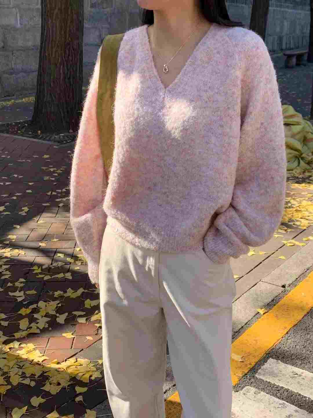 AREING東大門㊣代購女裝新款25秋冬真品時尚職業休閑針織衫AREING針織衫