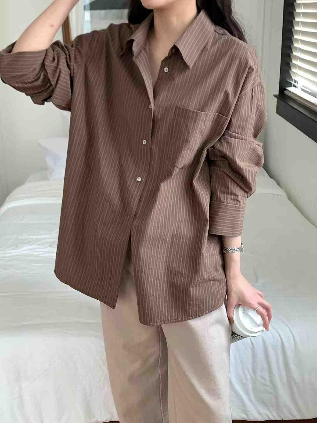 COMMA-콤마-T韓國直郵㊣女士新品真品推薦襯衫蕾絲衫迷彩COMMA襯衫/蕾絲衫