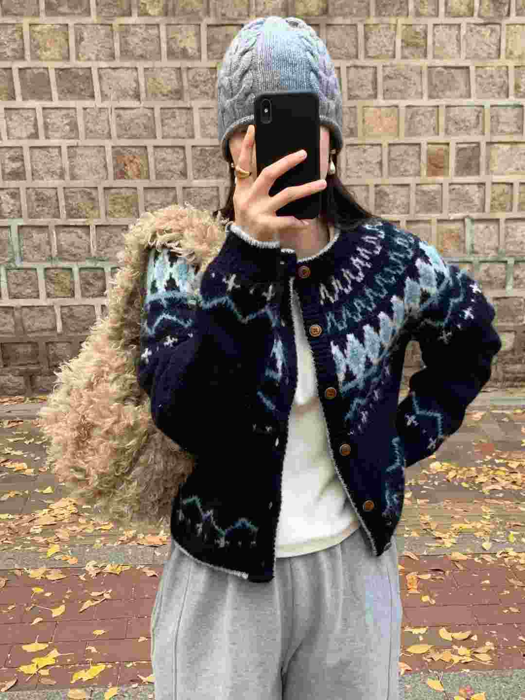 AREING韓國直郵㊣女裝新品休閑熱賣職業真品推薦針織衫開衫AREING針織衫