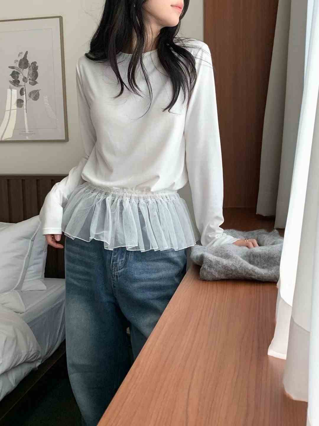 T.BLOSSOM東大門㊣實拍女士新品25秋冬熱賣人氣時尚長袖T恤T.BLOSSOM長袖T恤