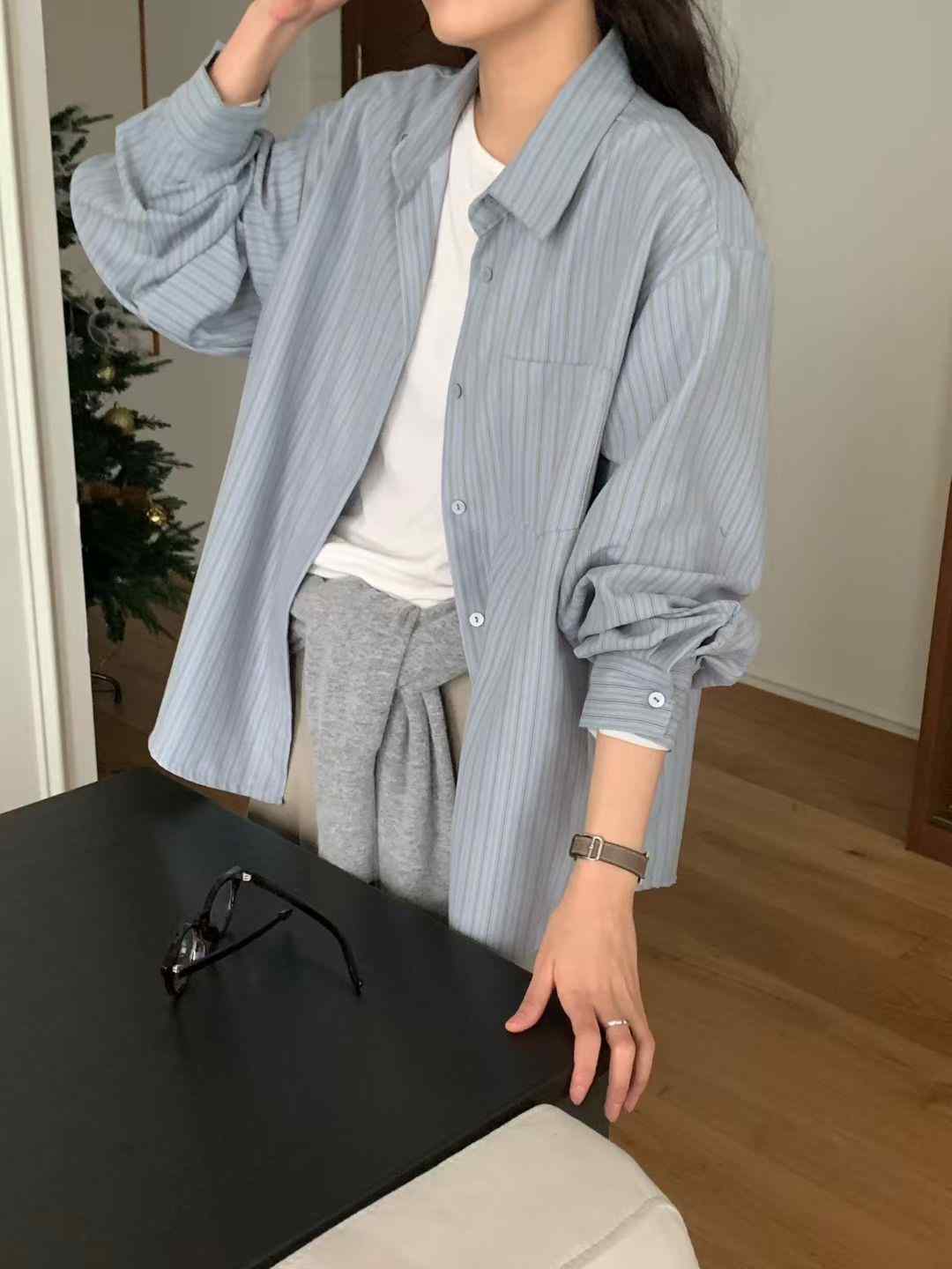 COMMA-콤마-T韓國直郵㊣女裝新品職業推薦25秋冬襯衫蕾絲衫COMMA襯衫/蕾絲衫