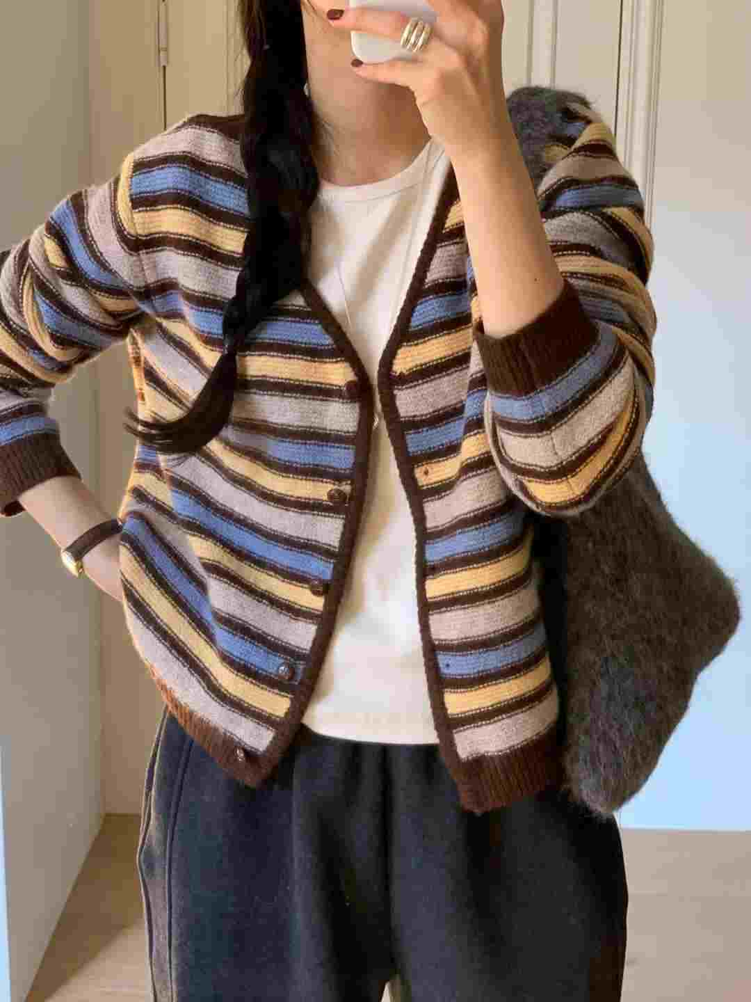 AREING東大門㊣直郵女裝新品真品職業熱賣推薦人氣針織衫開衫AREING針織衫