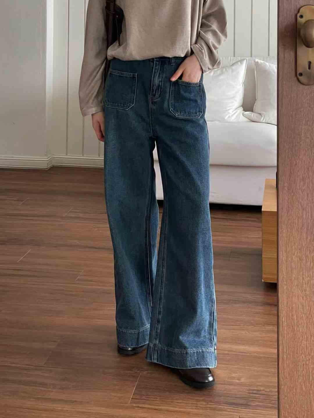 L.REWIND東大門㊣直郵女士新品真品職業熱賣推薦牛仔褲口袋L.REWIND牛仔褲