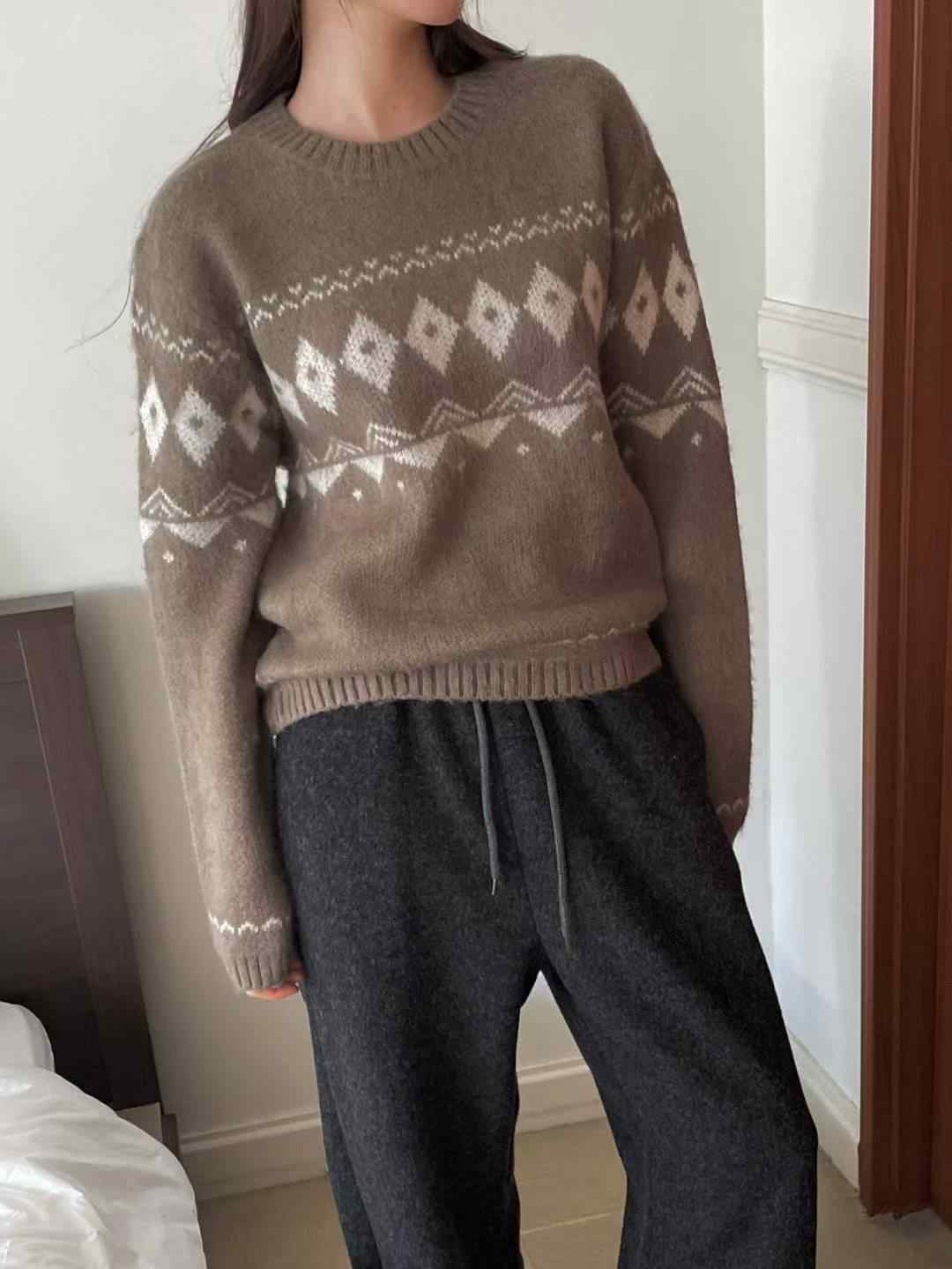 L.REWIND東大門㊣實拍女士新款時尚職業休閑人氣25秋冬針織衫L.REWIND針織衫