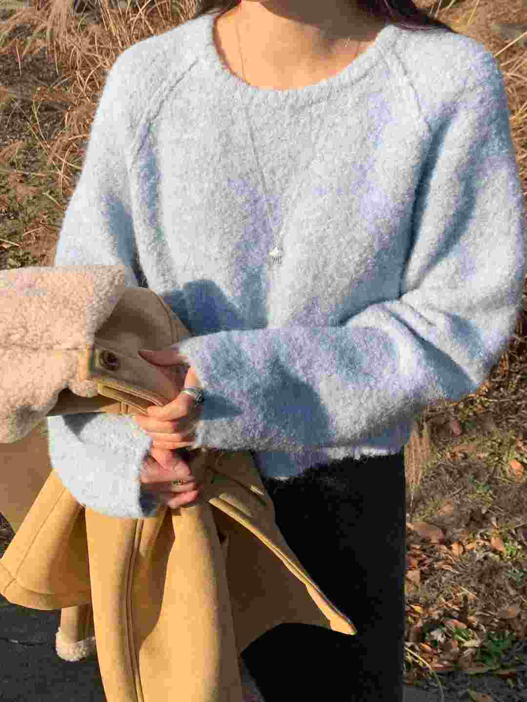 AREING韓國直郵㊣女裝新款時尚推薦熱賣職業真品25秋冬針織衫AREING針織衫