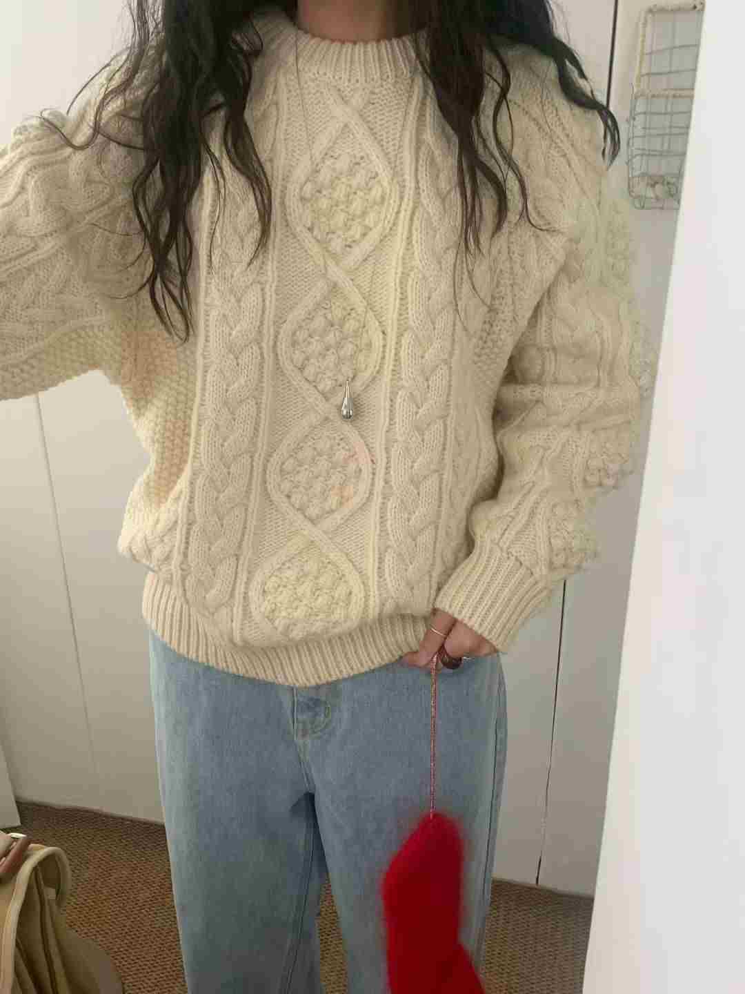 FEVER東大門㊣代購女士新品25秋冬真品時尚休閑推薦人氣針織衫FEVER針織衫