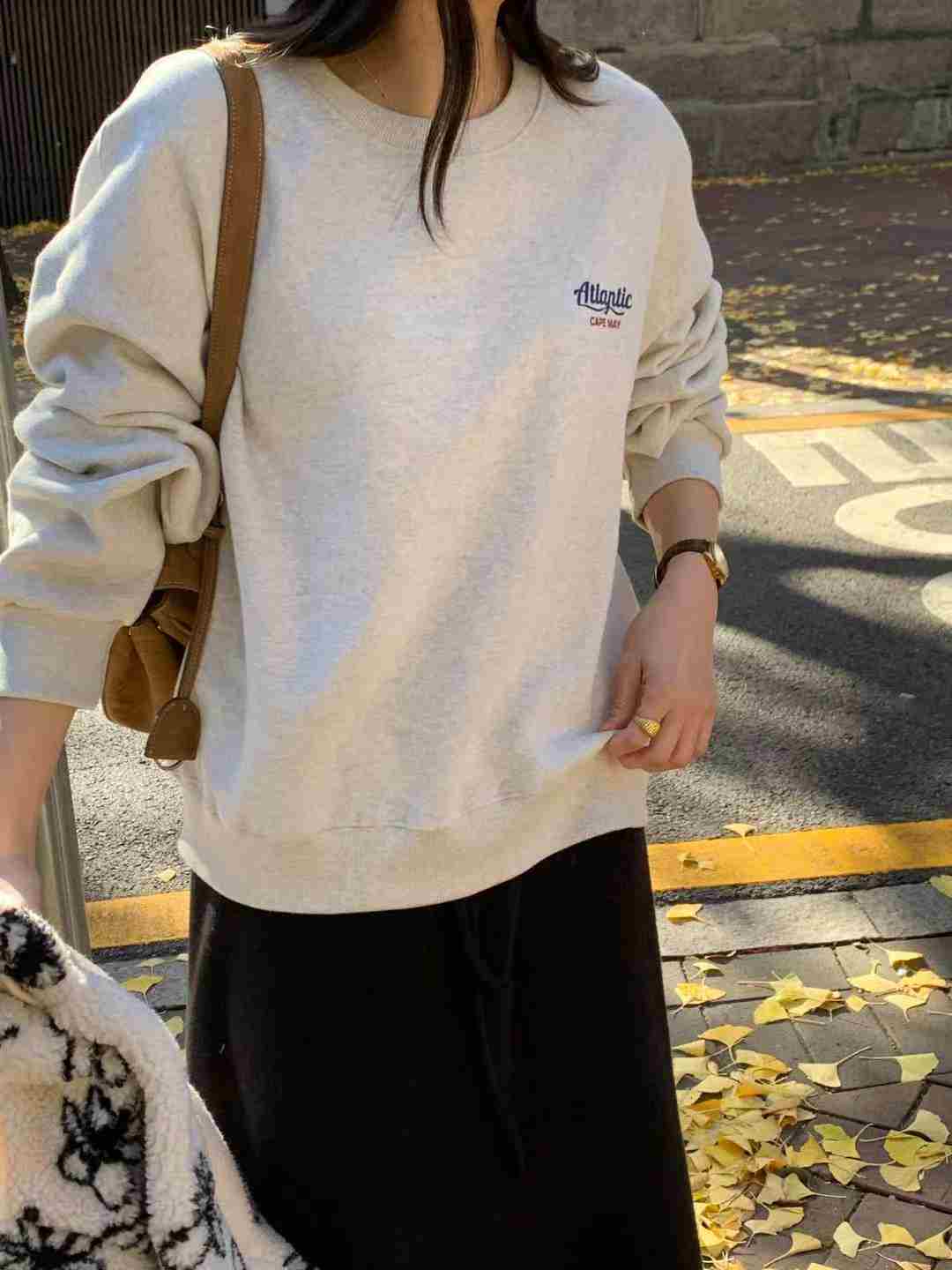 AREING韓國代購㊣女士新品25秋冬熱賣職業休閑真品推薦衛衣AREING衛衣