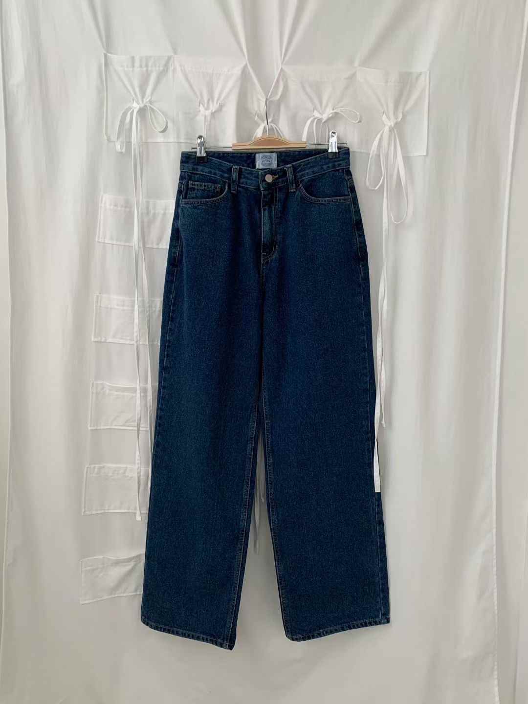 FEVER東大門㊣實拍女士新品真品職業推薦25秋冬牛仔褲羊毛復古FEVER牛仔褲