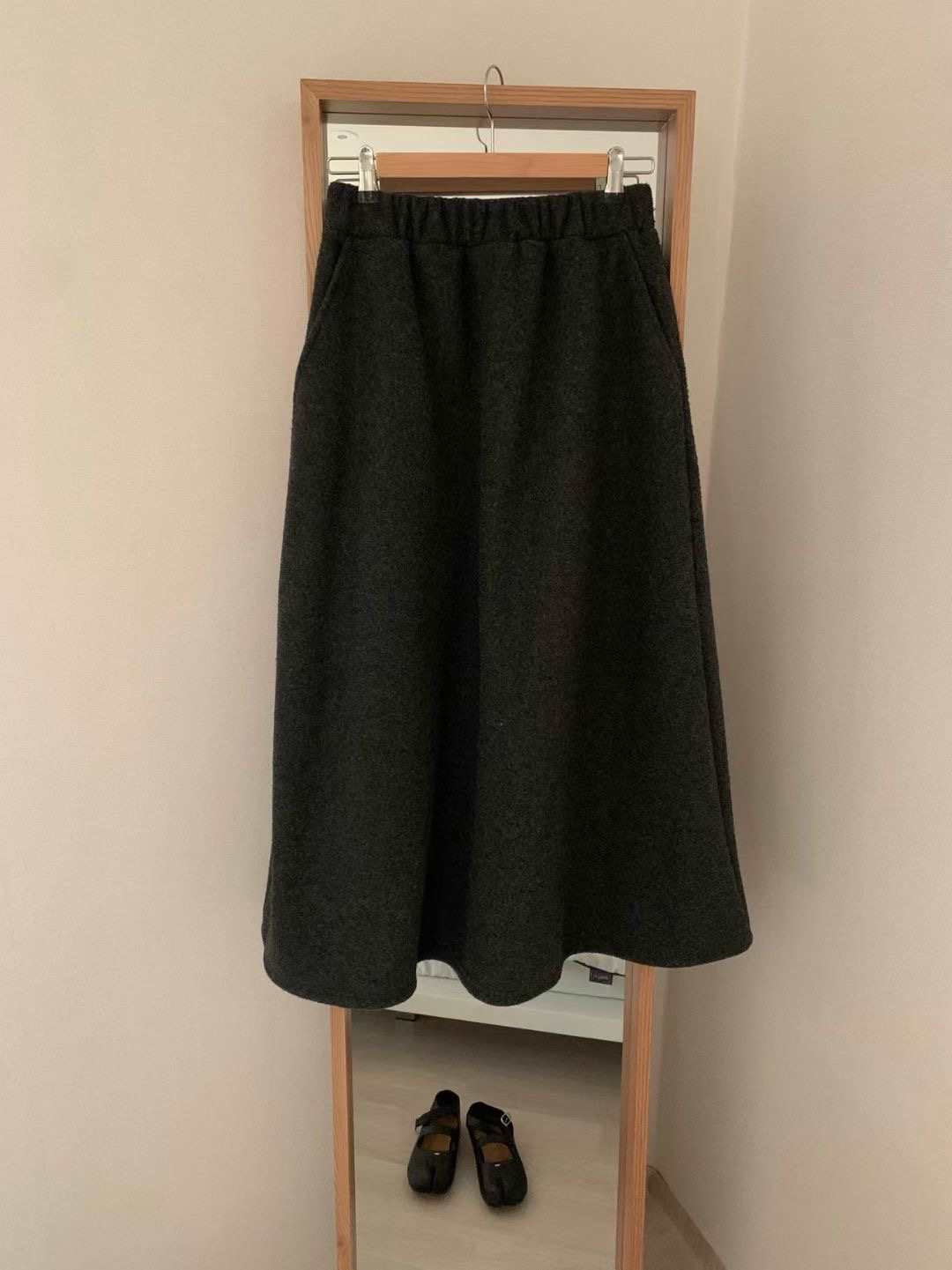 FEVER韓國代購㊣女裝新品推薦熱賣職業休閑人氣25秋冬長裙羊毛FEVER長裙