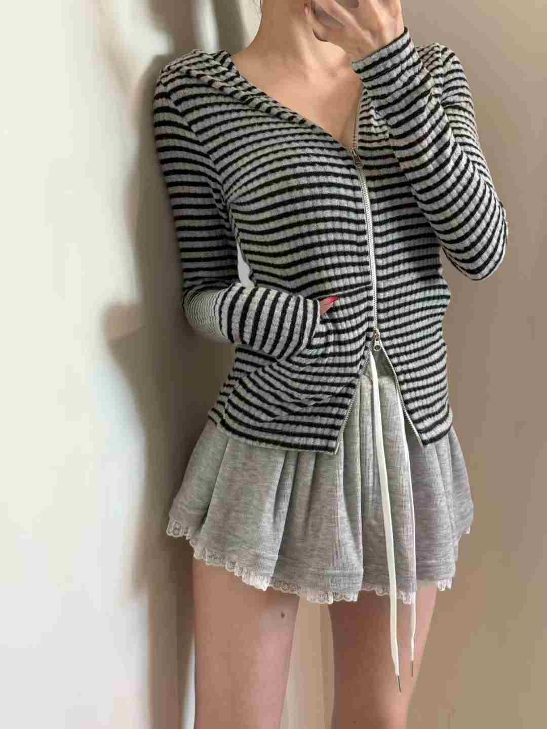 BOUND韓國代購㊣女士新款25秋冬人氣休閑真品推薦時尚針織衫BOUND針織衫