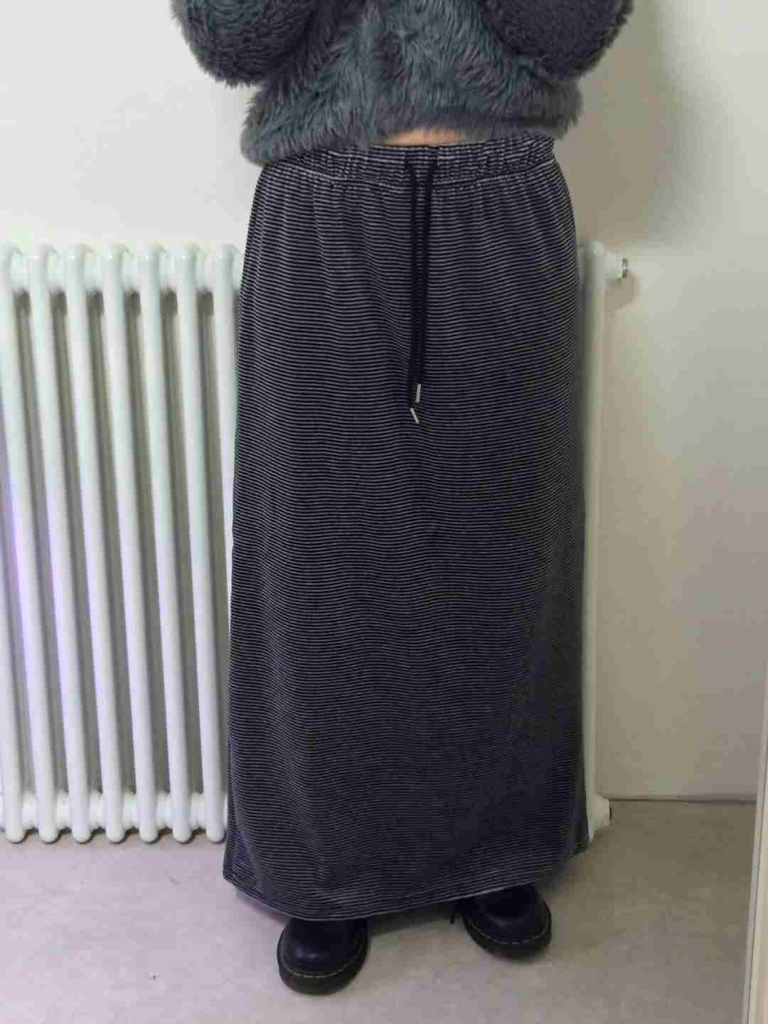 ONEMORETHING東大門㊣直郵女裝新品人氣25秋冬休閑長裙天鵝絨ONEMORETHING長裙