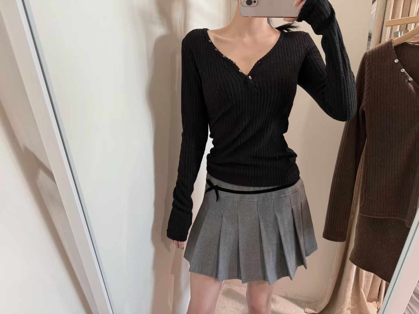 BOUND東大門㊣代購女裝新款時尚職業休閑真品人氣25秋冬長袖T恤BOUND長袖T恤