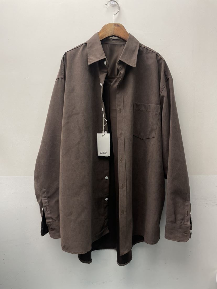 PAIRING東大門㊣直郵女裝新品推薦熱賣真品休閑襯衫蕾絲衫麂皮PAIRING襯衫/蕾絲衫