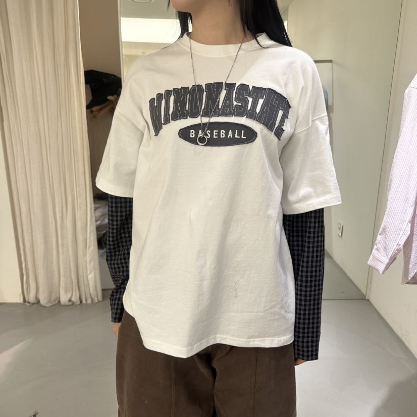 VAULT東大門㊣代購女士新品25秋冬真品人氣熱賣長袖T恤假兩件VAULT長袖T恤