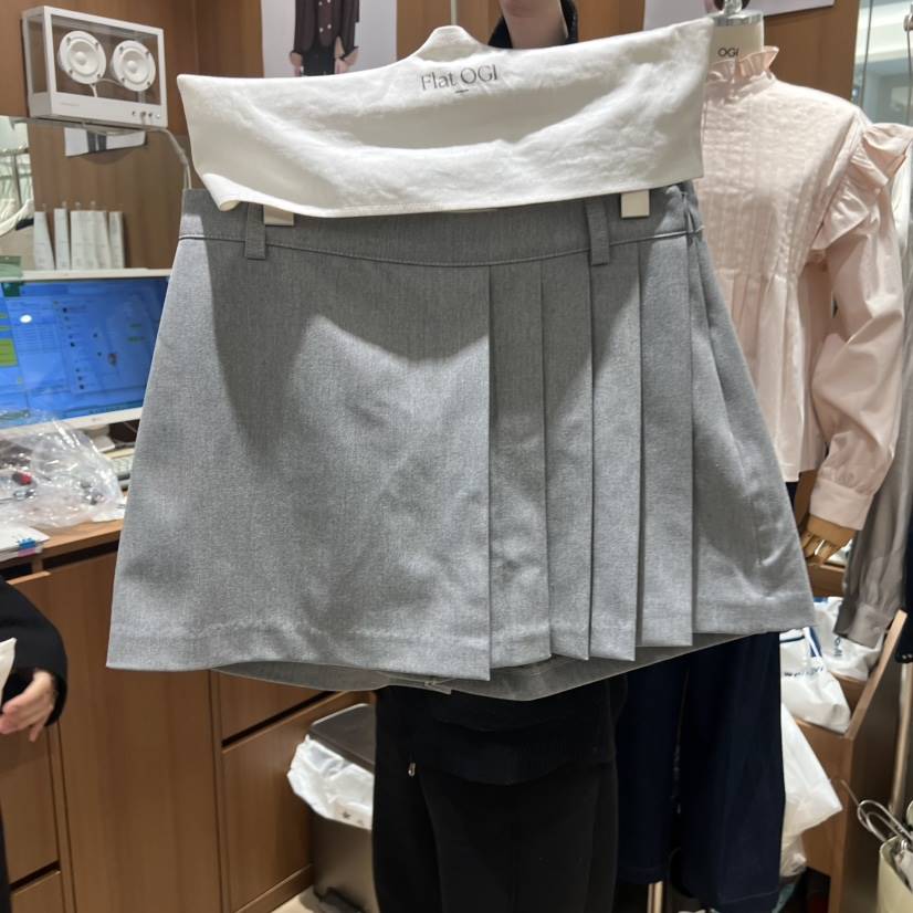 OGI韓國直郵㊣女士新品時尚熱賣25秋冬職業真品裙褲春款褶皺FLat OGI裙褲