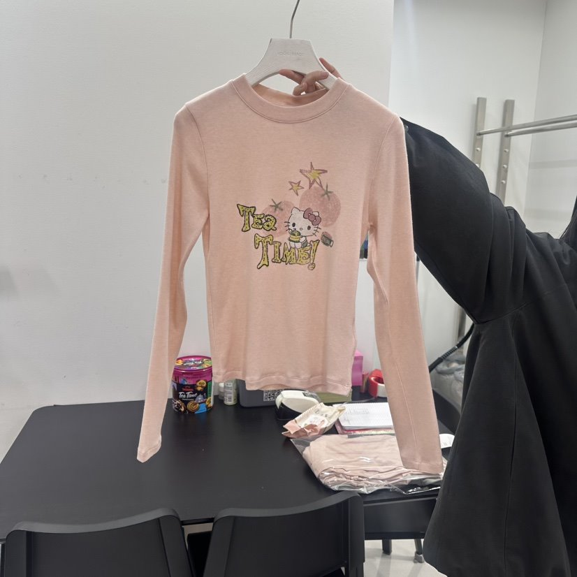 VISUAL SPACE東大門㊣實拍女裝新品推薦時尚25秋冬長袖T恤春款VISUAL SPACE長袖T恤