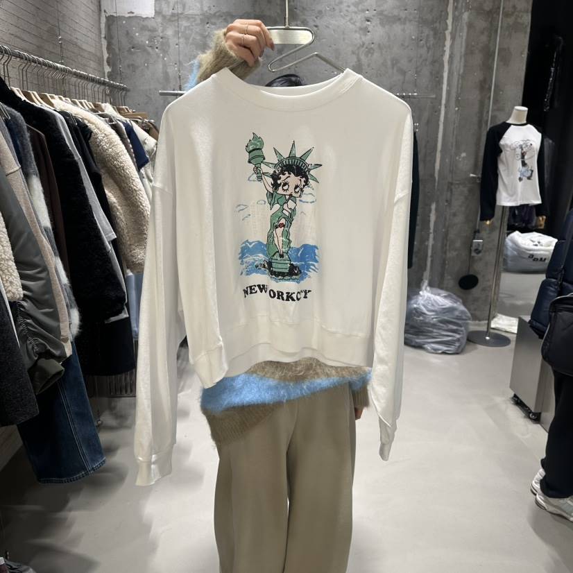 JUNI東大門㊣代購女裝新款25秋冬熱賣推薦職業休閑衛衣加絨my juni衛衣