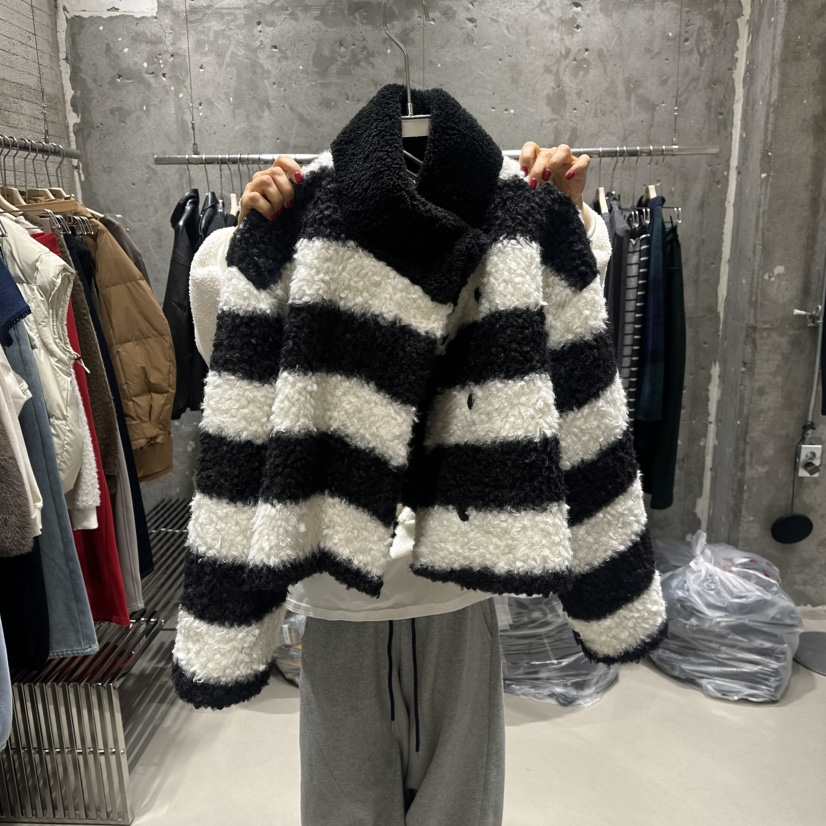 JUNI東大門㊣代購女裝新品推薦熱賣25秋冬休閑人氣夾克皮草my juni夾克