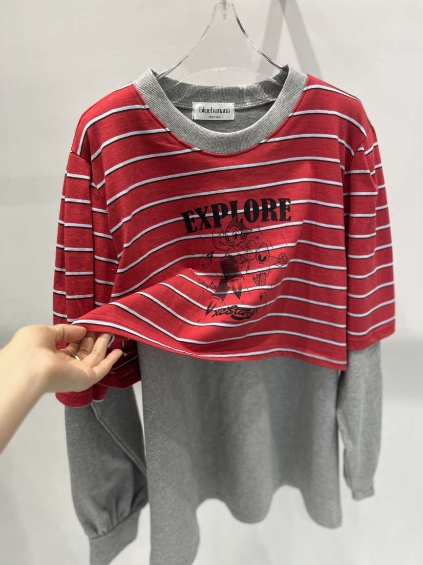 BLUE BANANA㊣東大門代購女裝新款真品推薦26春夏時尚長袖T恤BLUE BANANA長袖T恤