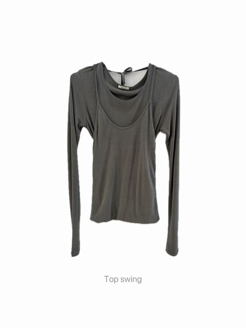 OLI SEOUL㊣東大門代購女裝新款推薦真品休閑26春夏長袖T恤OLI SEOUL長袖T恤