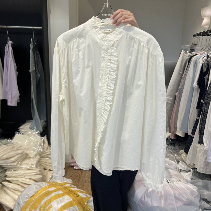 RIVEROOM㊣東大門實拍女士新款時尚26春夏真品襯衫蕾絲衫春款RIVEROOM襯衫/蕾絲衫