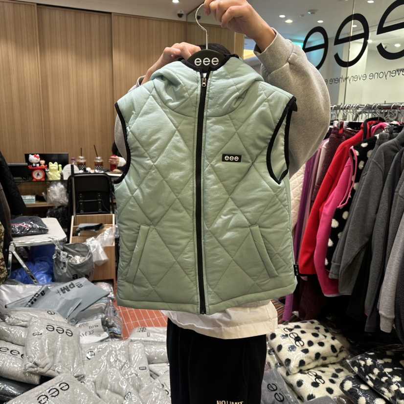 E/E/E東大門直郵㊣女士新品26春夏熱賣時尚休閑真品馬甲絎縫E/E/E馬甲