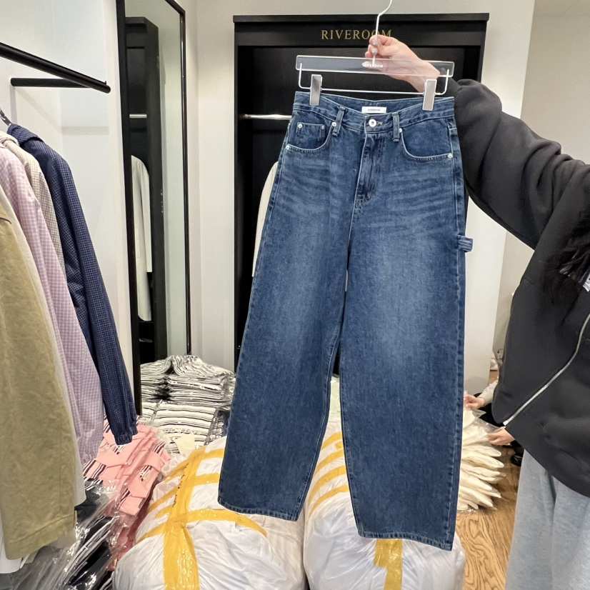 RIVEROOM㊣東大門代購女裝新款職業人氣真品時尚牛仔褲春款RIVEROOM牛仔褲