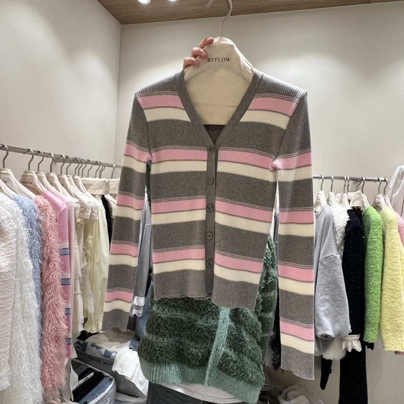 BY FLOW韓國代購㊣女裝新款休閑真品推薦時尚26春夏針織衫春款BY FLOW針織衫