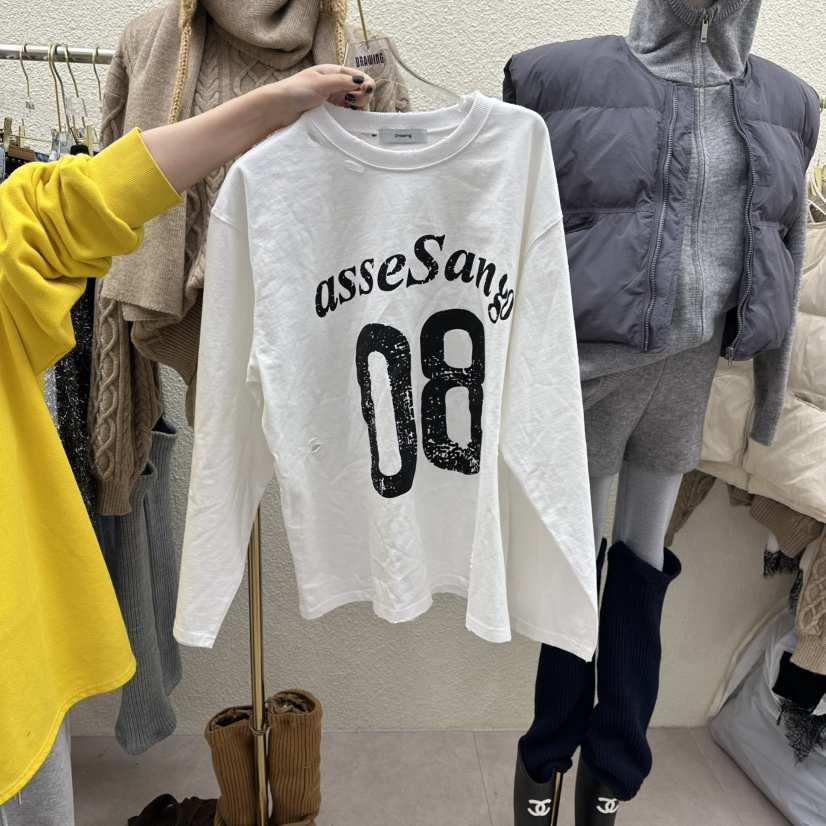 DRAWING東大門直郵㊣女裝新品熱賣休閑26春夏推薦長袖T恤春款DRAWING長袖T恤