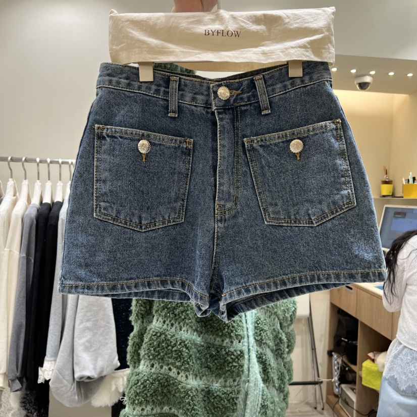 BY FLOW㊣東大門代購女裝新款熱賣時尚人氣推薦短褲口袋春款BY FLOW短褲