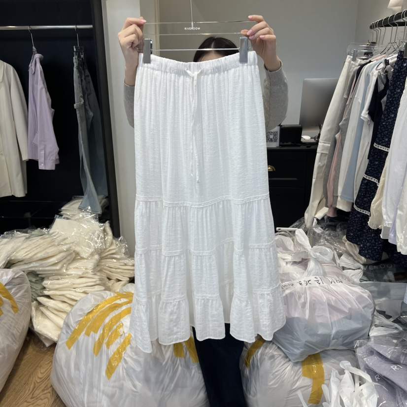 RIVEROOM韓國代購㊣女裝新款休閑人氣熱賣半身裙中短裙春款RIVEROOM半身裙/中短裙