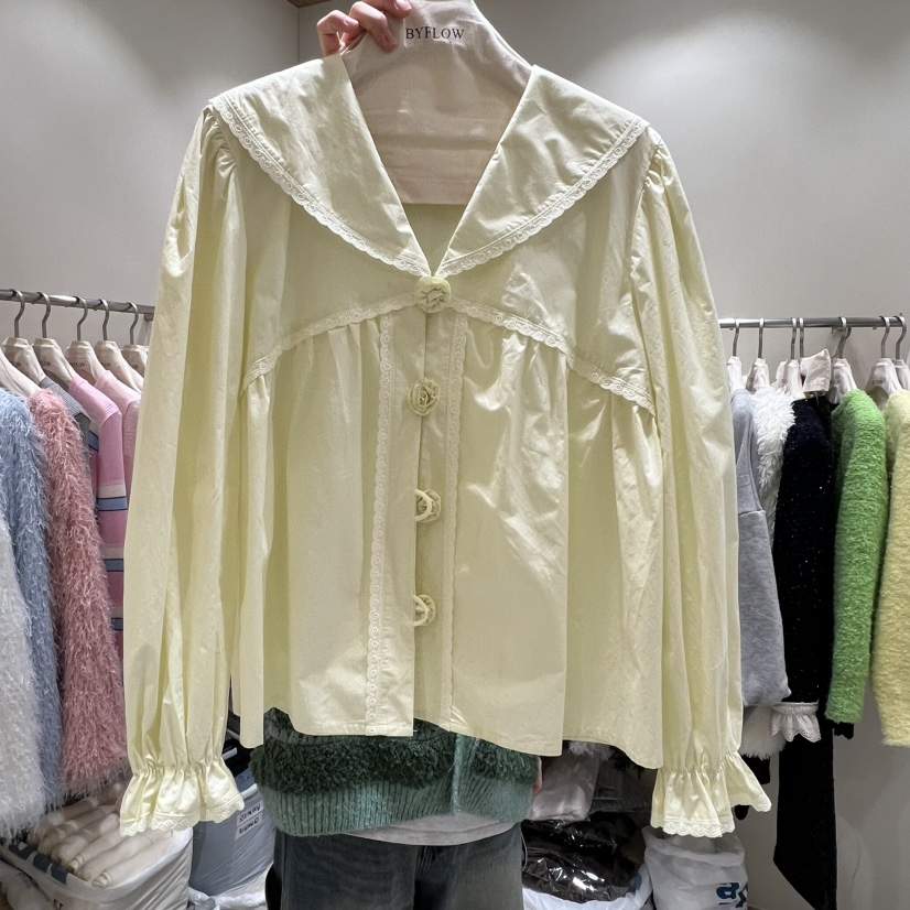 BY FLOW東大門直郵㊣女裝新款真品襯衫蕾絲衫不含配飾春款BY FLOW襯衫/蕾絲衫