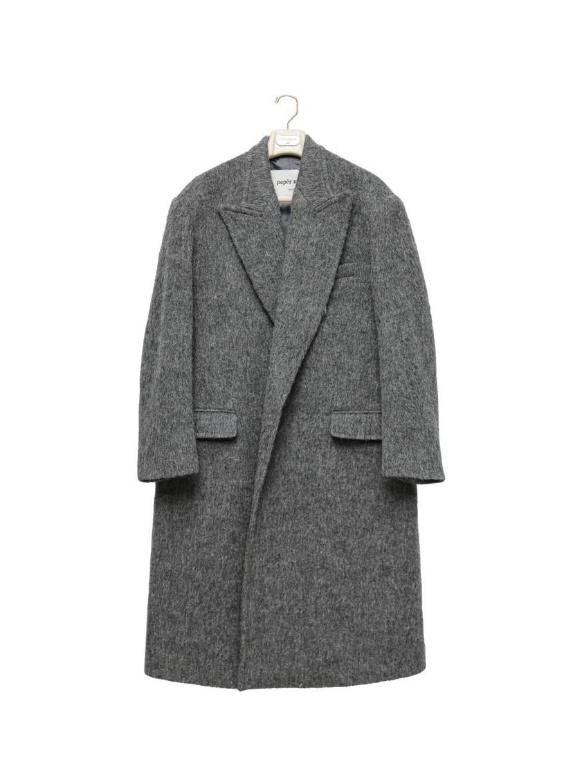 PAPERMOON㊣東大門代購女士新款熱賣職業休閑中長款大衣馬海毛paper moon中長款大衣
