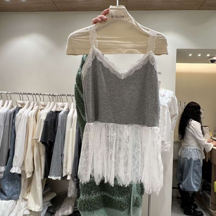 BY FLOW韓國代購㊣女裝新款休閑人氣真品時尚吊帶背心春款BY FLOW吊帶/背心