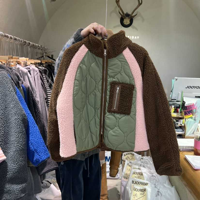 BLACKFRIDAY韓國直郵㊣女裝新款真品休閑熱賣推薦夾克羊毛填充BLACK FRIDAY夾克