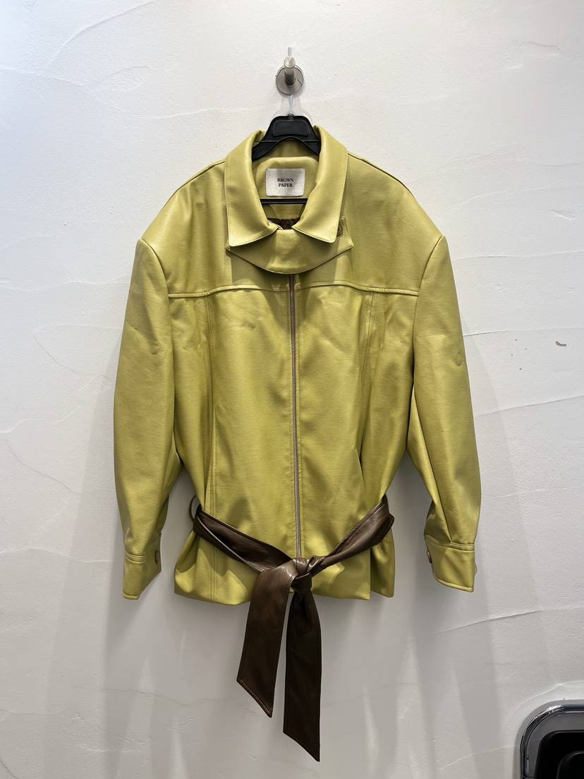 BROWN PAPER-S東大門㊣代購女裝新品推薦熱賣休閑夾克含腰帶BROWN PAPER-S夾克